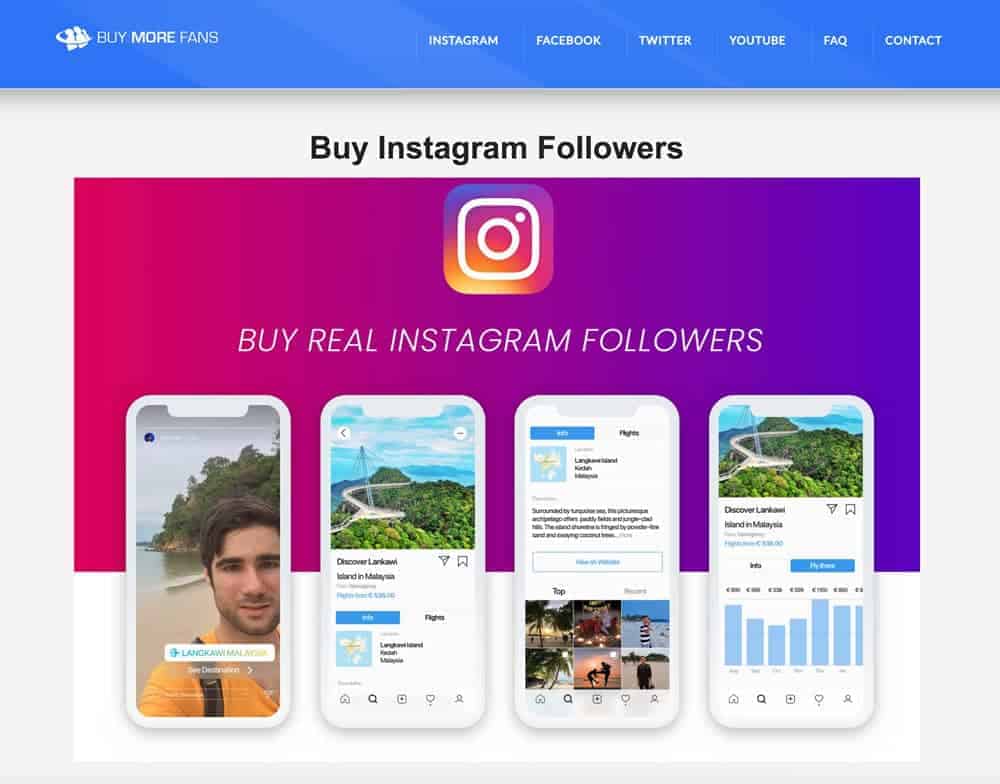 Purchase Authentic Instagram Followers from buymorefans.com