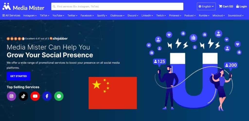 Buy Instagram followers China from MediaMister.com