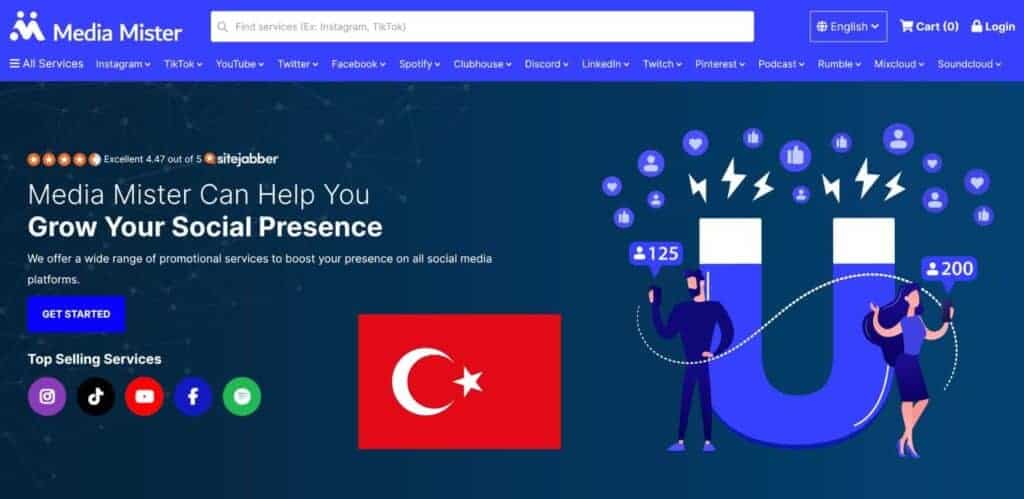 Buy Instagram followers Turkey from MediaMister.com