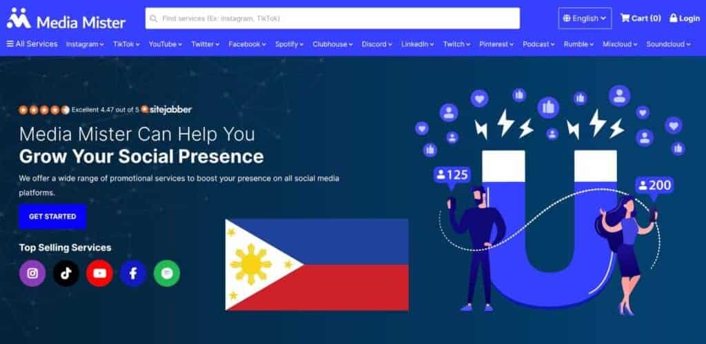 Buy Instagram followers Philippines from MediaMister.com