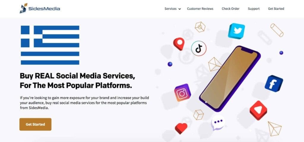 Buy Instagram followers Greece from SidesMedia.com
