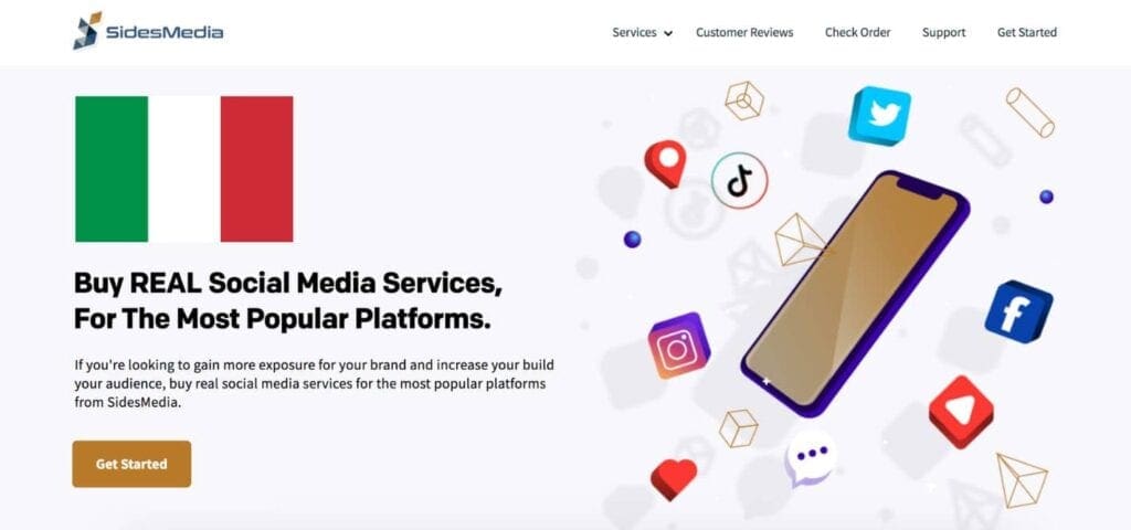 Buy Instagram followers Italy from SidesMedia.com