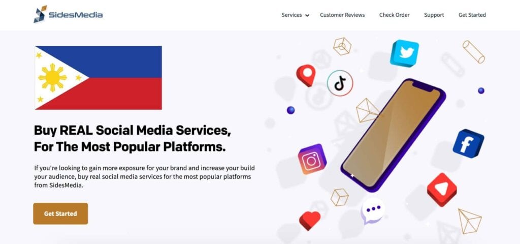 Buy Instagram followers Philippines from SidesMedia.com