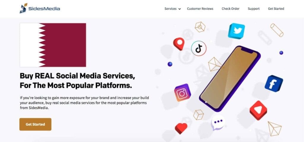 Buy Instagram followers Qatar from SidesMedia.com