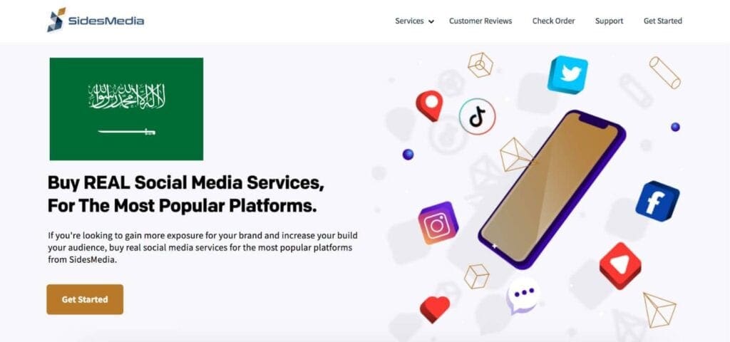 Buy Instagram followers Saudi Arabia from SidesMedia.com