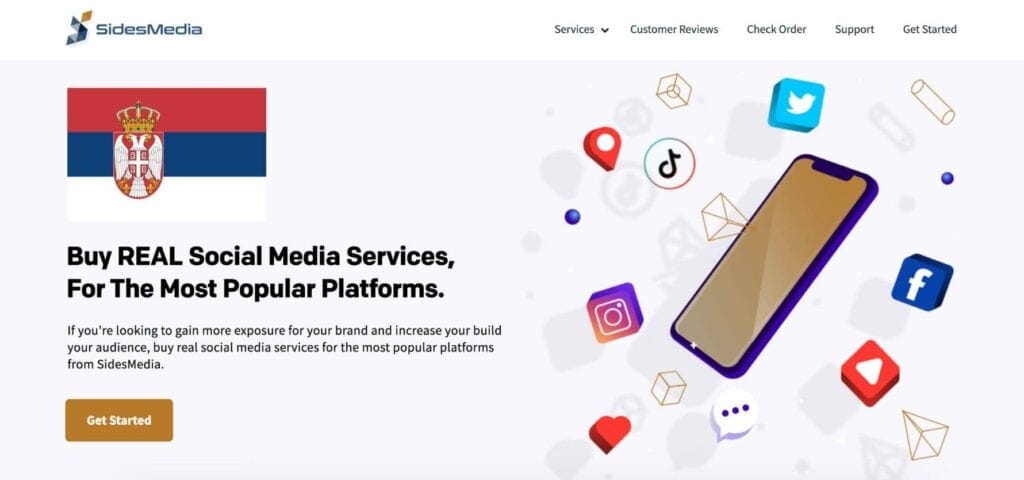 Buy Instagram followers Serbia from SidesMedia.com