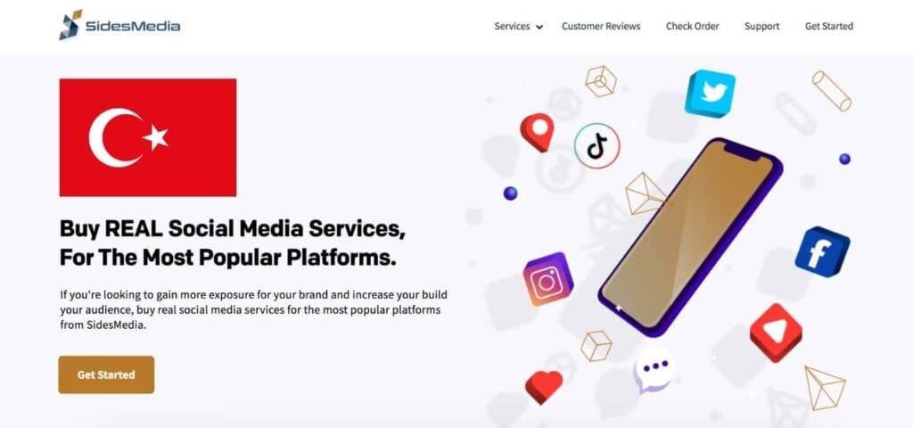 Buy Instagram followers Turkey from SidesMedia.com