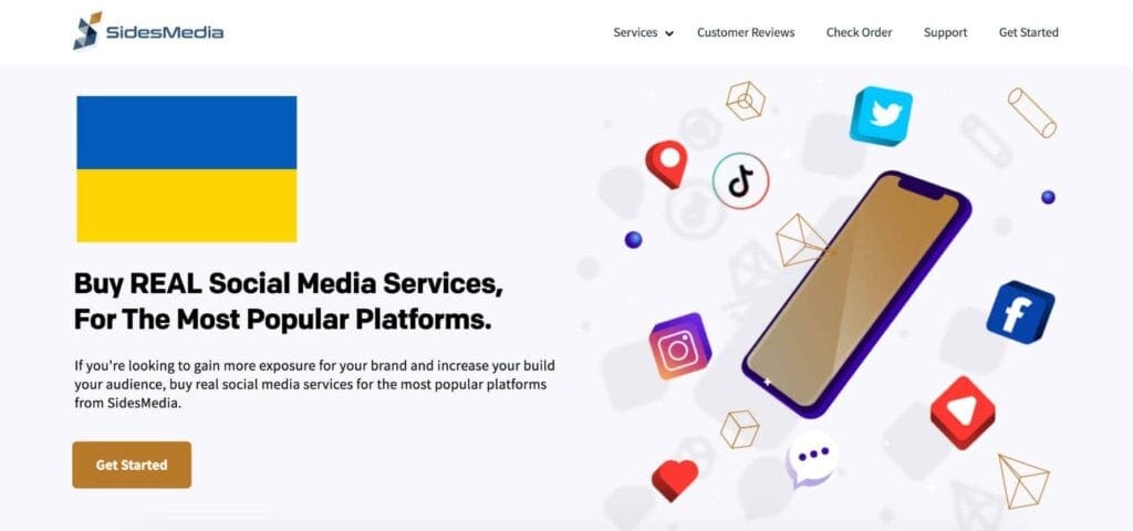 Buy Instagram followers Ukraine from SidesMedia.com