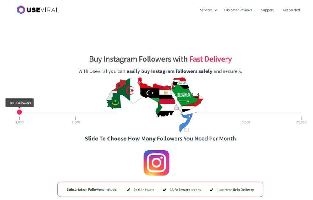 Buy Arab Instagram Followers from UseViral.com
