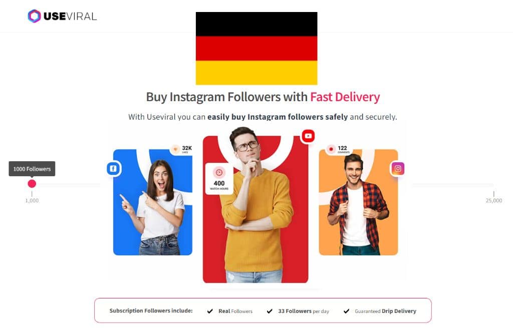 Buy Instagram Followers Germany from UseViral.com
