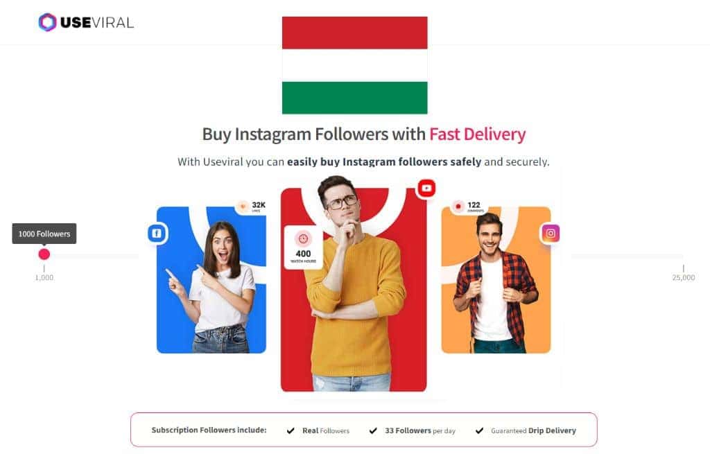 Buy Instagram Followers Hungary from UseViral.com