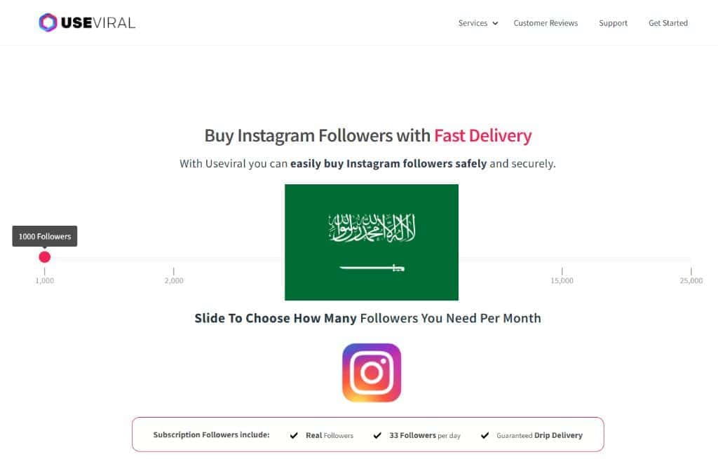 Buy Instagram Followers Saudi Arabia from UseViral.com