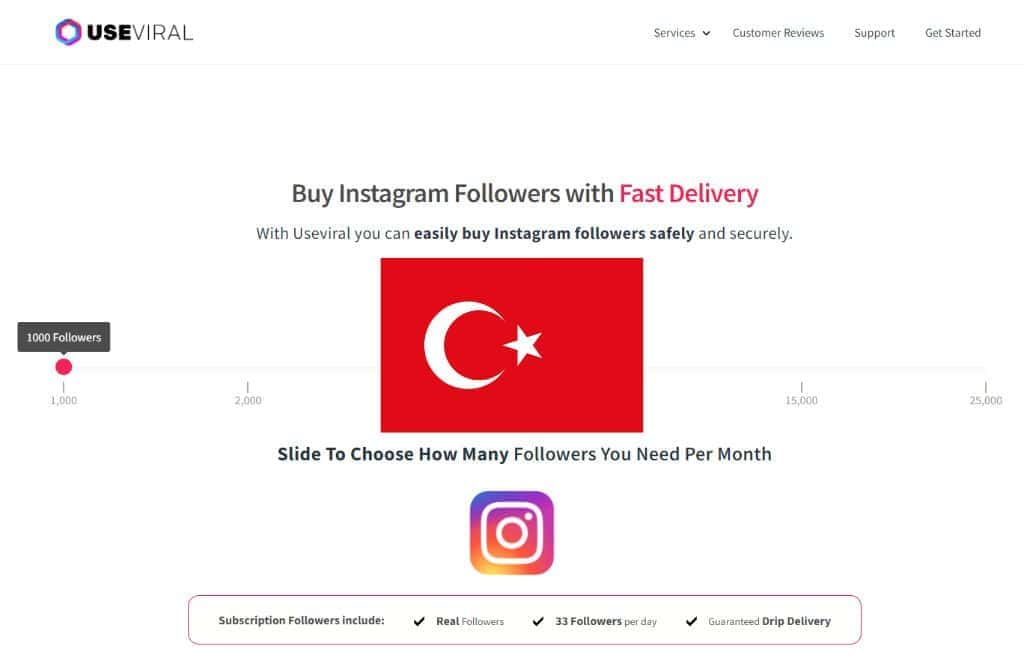 Buy Instagram Followers Turkey from UseViral.com