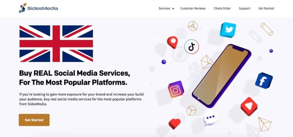 Buy TikTok followers UK from SidesMedia.com