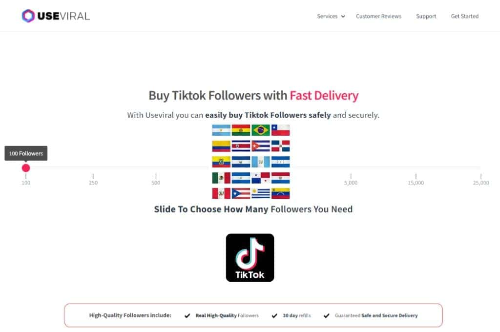Purchase Latin TikTok Followers from UseViral.com