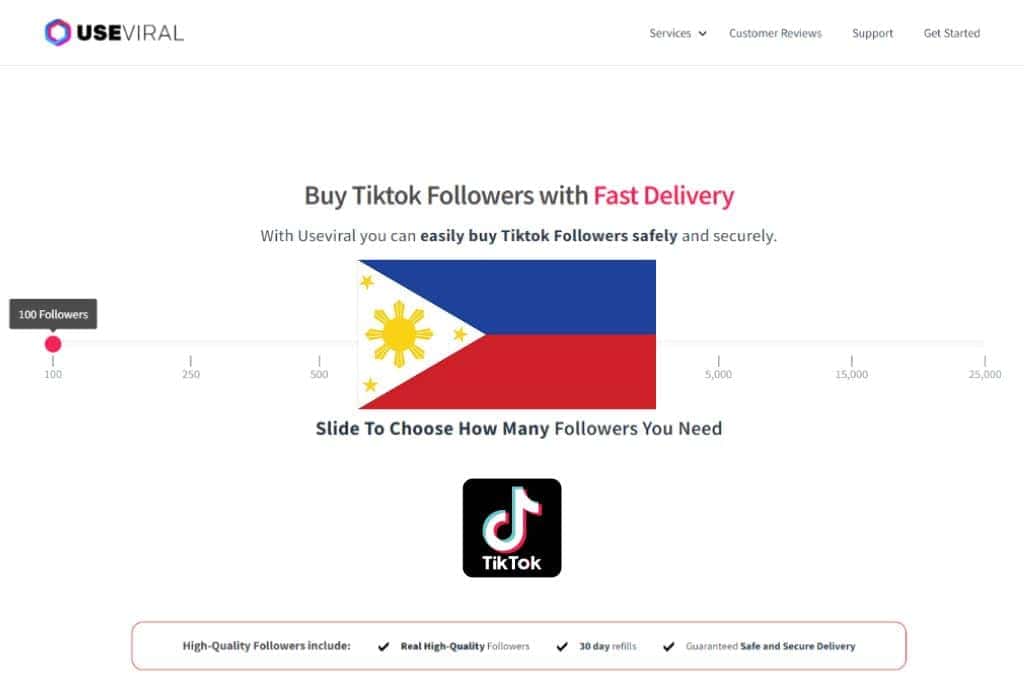 Buy TikTok Followers Philippines from UseViral.com