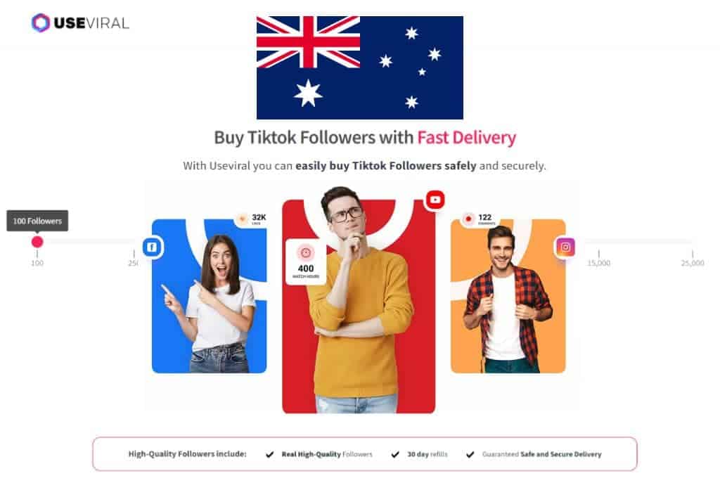 Buy TikTok Followers Australia from UseViral.com
