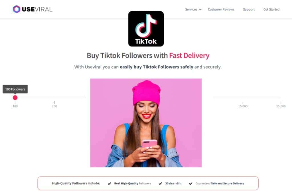 Buy Female TikTok Followers from UseViral.com