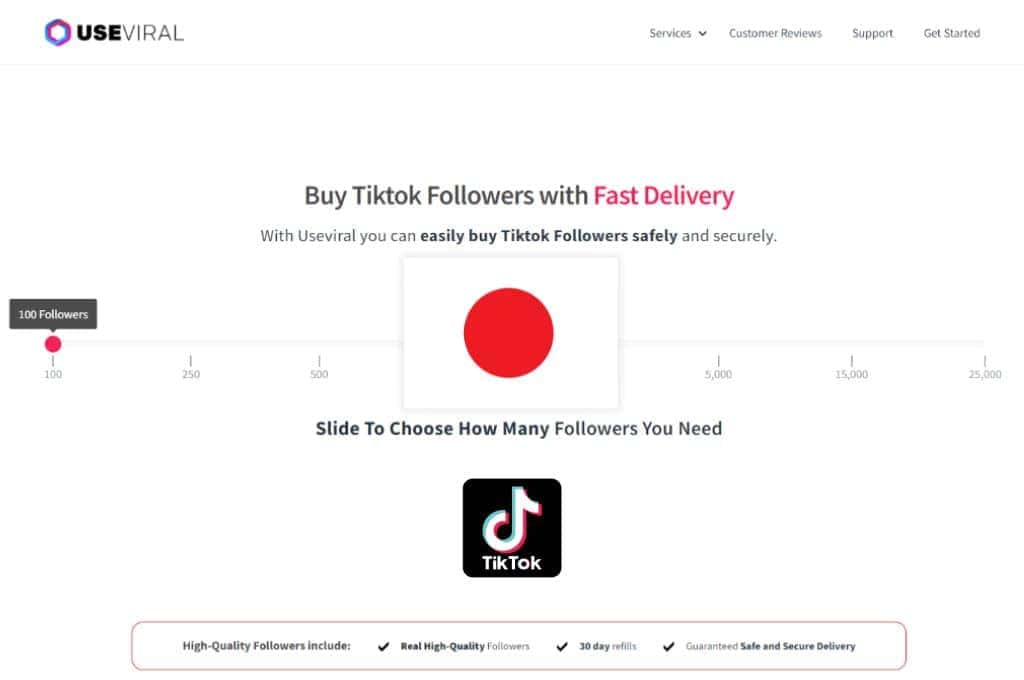 Buy TikTok Followers Japan from UseViral.com
