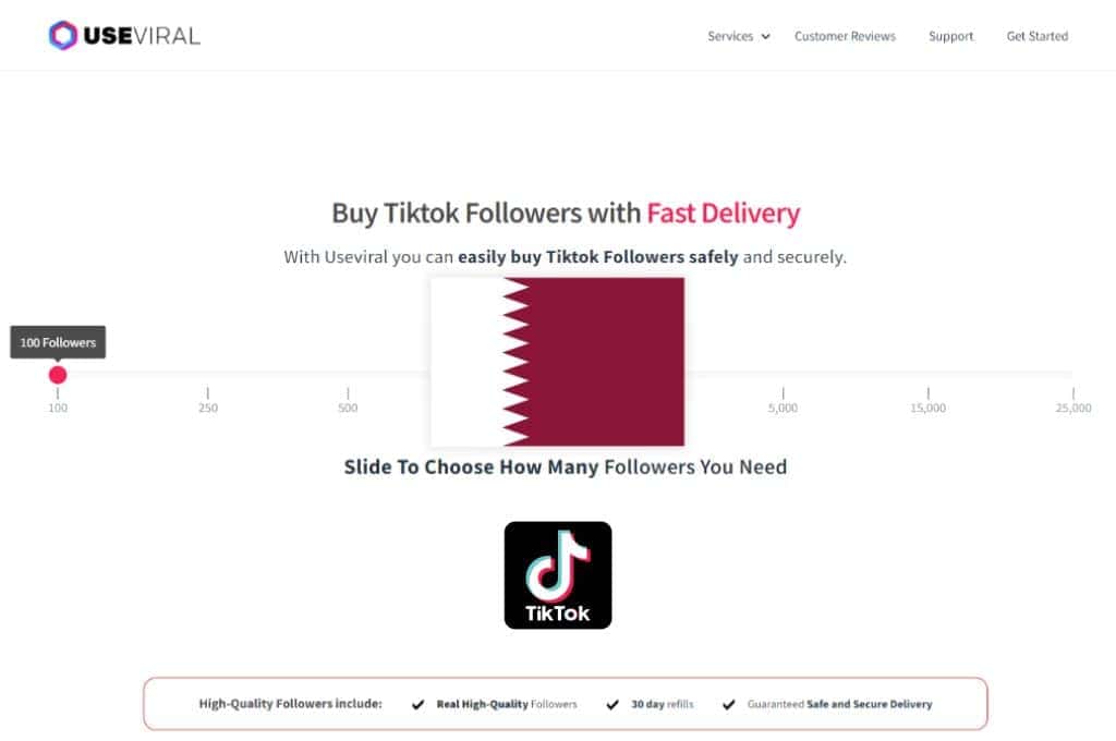 Buy TikTok Followers Qatar from UseViral.com