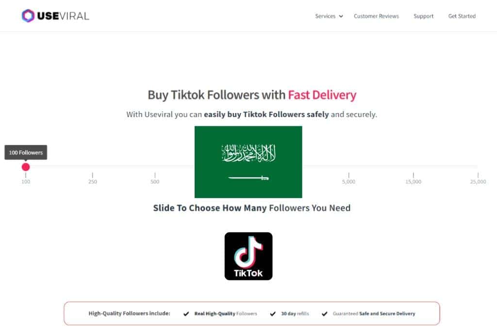 Buy TikTok Followers Saudi Arabia from UseViral.com