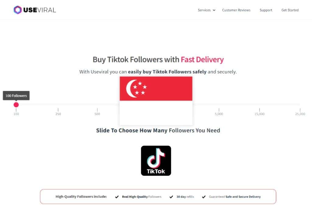 Buy TikTok Followers Singapore from UseViral.com