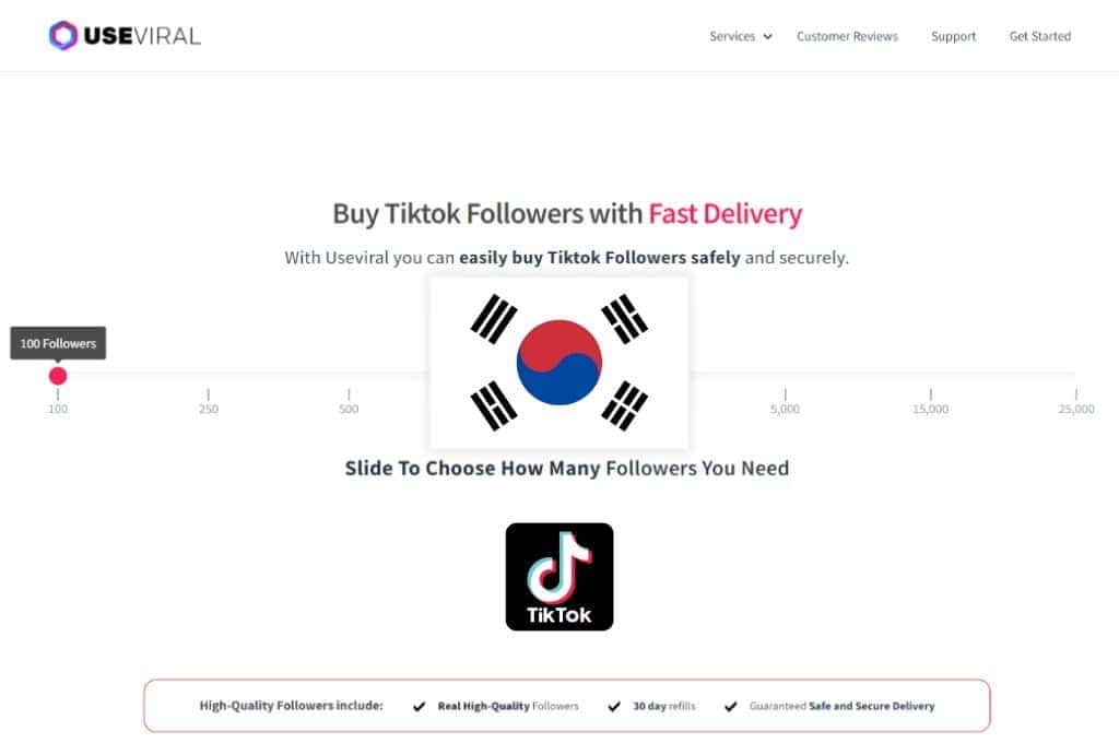 Buy TikTok Followers South Korea from UseViral.com